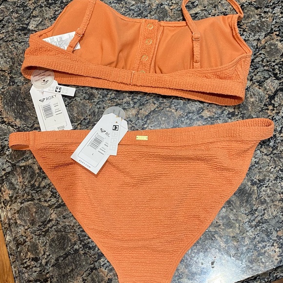 Roxy Orange Ribbed Bikini - Picture 2 of 2